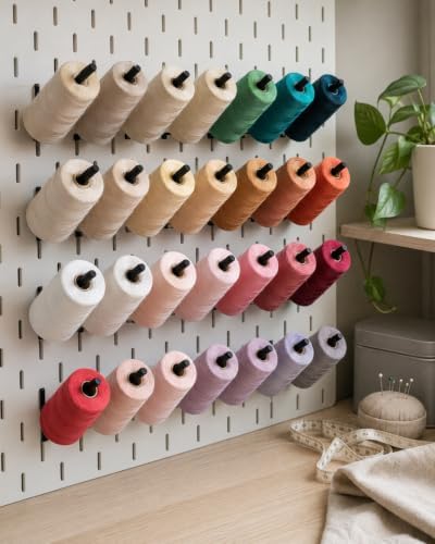 40 Pcs Black Angled Spool Hooks for IKEA SKADIS, Thread Spool Holder - Image 6