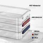 2 Pack Document Storage Clear Plastic Storage Boxes with Lids Stackable Storage Bins Paper Storage Box Containers for Organizing A4 File Paper, Document, Photo, Scrapbook - Image 5