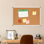 DEVELOP 36x24 Inch Cork Board Bulletin Board, Wall Mounting Pin Memo Notice Cork Board with Silver Aluminium Frame for Office, Home, and Classroom, Includes 10 Push Pins - Image 2