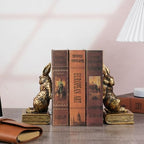 Book Ends for Shelves to Hold Books Hevay Duty,Decorative Rabbit Bookends - Image 3