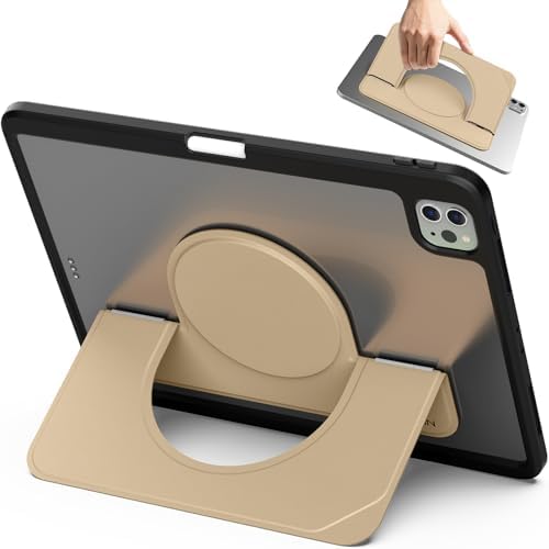 Nillkin Slim Adhesive iPad Stand, Multi-Angle Tablet Stand for Desk with Magnetic Back for iPad/Galaxy Tab and All 10.4-13" Tablets, Portrait/Landscape Modes, Brown by Nillkin