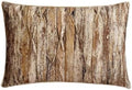 The HomeCentric Gold & Brown 12"x20" (30x50 cm) Lumbar Pillow Cover, Silk Textured & Pintucks Oblong Pillow, Abstract Pattern Modern Style - Alpine by TheHomeCentric