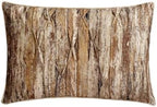 The HomeCentric Decorative Gold & Brown Pack of 2, 12"x16" (30x40 cm) Lumbar Pillow Cover, Silk Textured & Pintucks Oblong Pillow, Abstract Pattern Modern Style - Alpine by TheHomeCentric