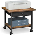 VASAGLE 2-Tier Printer Stand with Locking Wheels, Under Desk Printer Table by VASAGLEbySONGMICSHOME