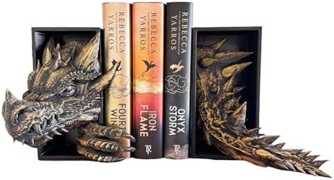 Dragon Bookshelf Decor,Dragon Bookends,Gothic Fantasy Bookends by Unknown