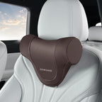 Coverado Car Headrest Pillow, Ergonomic Memory Foam Car Neck Pillow for Driving Seat with Adjustable Strap, Soft PU Leather Breathable Removable Cover Neck Support for Neck Pain Relief by COVERADOAUTO