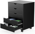 Sweetcrispy 5 Drawer Wooden Dresser, Storage Cabinets, Room Organization by Sweetcrispy