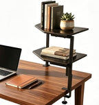 2-Tier Corner Clamp On Desk Shelf for Home Office Gaming Room by Unknown