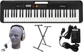 Casio Casiotone CT-S200BK 61-Key Portable Keyboard- Black Bundle with Stand, Headphones, AC Adapter, and Polishing cloth by Unknown