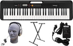 Casio Casiotone CT-S200BK 61-Key Portable Keyboard- Black Bundle with Stand, Headphones, AC Adapter, and Polishing cloth by Unknown
