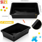 Sintuff 48 Pcs Classroom Paper Tray, Stackable Letter Size Bin, Black - Image 2