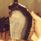 JIC Gem Natural Agate Geode Bookends Anti-Slip Heavy Duty 1 Pair 6-8 Lbs - Image 4