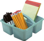 Teacher Created Resources Calming Blue Portable Plastic Storage Caddy 6-Pack for Classrooms, Kids Room, and Office Organization, 3 Compartments - Image 2