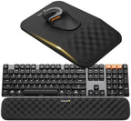 ProtoArc KMP50 Ergonomic Mouse Pad with Wrist Rest, Lycra Surface, Black by ProtoArc