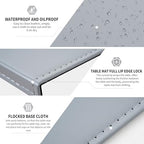 AKOZLIN 27.55”x 15.8" Soft PU Leather Surface Office Desk Mouse Mat Anti-Push Pad with Full Grip Fixation Lip Table Blotter Edge-Locked Protector Grey - Image 2