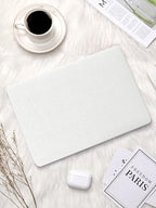 Seorsok Compatible with MacBook Pro 16inch Case 2026-2021 M5 M4 M3 M2 M1 A3429 A3428 A3403 A3186 A2780 A2485,Elegant Fabric Leather Plastic Hard Shell Case&Keyboard Cover,White Woven No Logo Cutout - Image 4