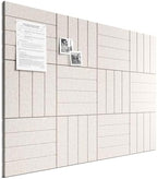 Bumusty 48" x 36" Large Cork Board Alternative, Oatmeal by BUMUSTY