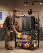 AHOWPD 3D Printer Stand with Filament Storage, Sturdy Heavy Duty Workbench - Image 6