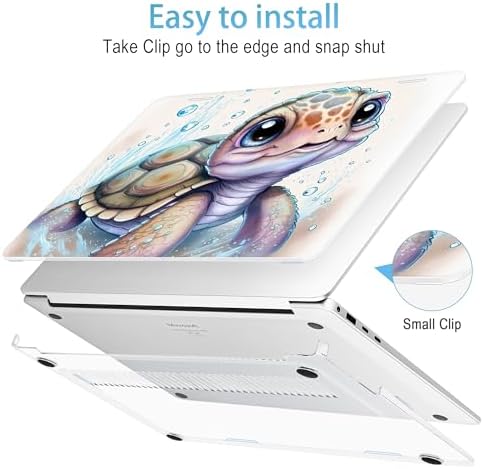 Mektron Case for 13.8" Microsoft Surface Laptop 8/7 (2026/2024) Surface Laptop 13.8 Inch Cover Fits Model 2036, Keyboard Cover +Screen Protector +Dust Plugs, Cute Turtle - Image 3