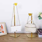 Purse Display Stand, 2 Pack Heart-shape Display Rack Stainless Steel Handbag Purse Holder Gold Hanging Hook Stands Adjustable Height Table Ornament Jewelry Towers for Home Store Boutique Counter - Image 4