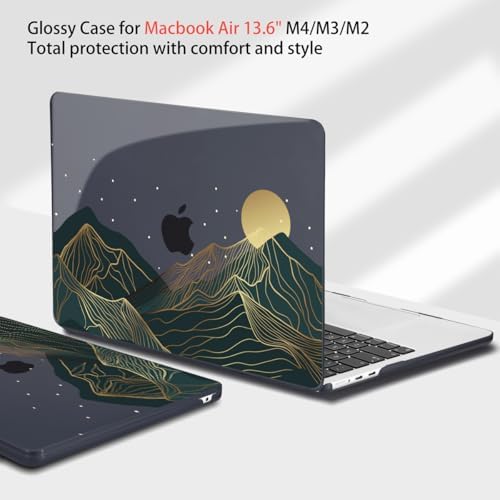 Teryeefi MacBook Air M2 Case 2022 Release A2681 Model, Glossy Plastic Hard Shell Cover with Screen Protector & Keyboard Cover for 13.6 Inch Laptop - Image 4