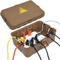 Hrensaw Large Outdoor Electrical Box(12.5x8.5x5inch),IP54 Waterproof Outdoor Outlet Covers,Weatherproof Extension Cord Covers Protect Outlet,Plug,Timer,Power Strip,Holiday Light,Brown by Hrensaw