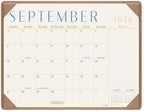 Jotsome Desk Calendar 2026-2027 with Protective Mat, Academic Desk Calendar by Jotsome