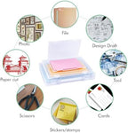 8 Pack Paper Storage Boxes, 8.5 x 11 Plastic Portable Project Case for US letter Size and A4 paper, Plastic Multi-Purpose Thick Scrapbook Storage Box for Office,Craft or Art Supplies - Image 6