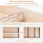Yieach 8 Pack 3.2 Inch Shallow Acrylic Drawer Dividers for Clothes -Expandable from 15-21''- Adjustable Drawer Dividers for Baby Clothing,Sock,Underwear,Clear in Drawer Separators for Dresser,Kitchen - Image 5