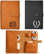 Personalized Leather Cable Bag - Travel Organizer for Charging Cables, Tech Accessories Storage Pouch for Men Women, Compact Cord Keeper for Office Travel Everyday Carry - Monogram Name Initial by Peties