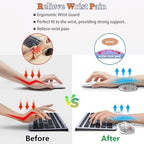 Large Desk Pad Set with Keyboard Wrist Rest & Mouse Wrist Support - Image 2