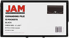 JAM PAPER Accordion Folders - 13 Pocket Plastic Expanding File - Check Size - 5 x 10 1/2 - Black - Sold Individually (Pack of 12) - Image 5
