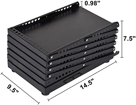 brochure display stand&Foldable Magazine Rack with 5 Pockets for Exhibition and Trade Show (67'X9.5'X14.5') - Image 2