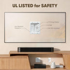 in Wall Cable Concealer Kit with Brush Wall Plate TV Cable Hider Wall Kit-9.8FT Cord, UL Listed, Recessed AC Outlets Box with Two USB Port for Wall-Mounted TV and Home Theater - Image 6