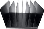Huron Desktop File Binder Organizer Storage Vertical 6 Slot, Black Commercial Grade Steel - Image 3