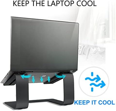 Urmust Laptop Stand for Desk, Black, Up to 15.6" Laptop - Image 4