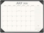 Desk Calendar 2026-2027 Large 22x17, July 2026 - December 2027, 18 Months Big Desk Pad Calendar with Desktop Mat for Home Office School Planning, Black by YIBUKIU