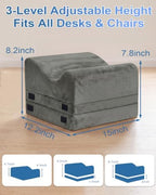 LOCKCURX Under Desk Foot Rest, 3-Level Adjustable Foot Stool (Gray) - Image 3
