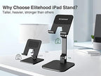 elitehood Aluminum iPad Stand for Desk, Ultra-Stable iPad Holder Stand - Image 2