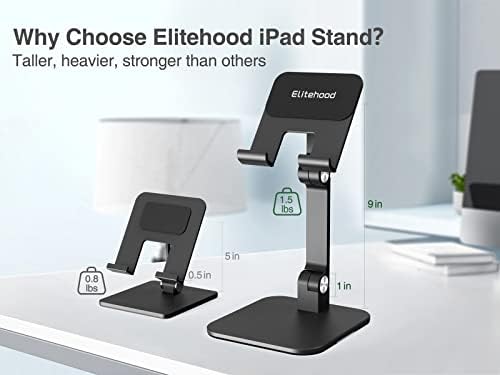 elitehood Aluminum iPad Stand for Desk, Ultra-Stable iPad Holder Stand - Image 2