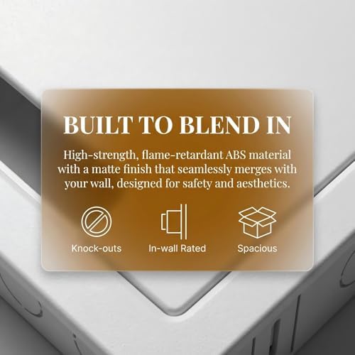 9'' in-Wall Media Box & Recessed Outlet Box with Cable Management - Structured Media Enclosure Compatible with Streaming Media Players - WiFi Friendly Design - Image 7