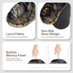 Desk Mat Pad, Gaming Mouse Pad Wrist Support Set, 4 in1 Non-Slip XXL Large Mousepad + Ergonomic Keyboard Wrist Rest+Mouse Wrist Rest+Coaster for Home Office PC Computer I Black Gold Floral - Image 5