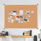 VIZ-PRO Cork Bulletin Board/Foldable Noticeboard, 36 X 24 Inches, Silver Aluminium Frame - Image 5