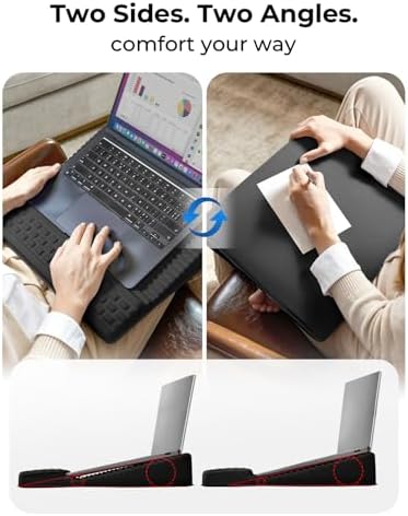 Laptop Stand with Wrist Rest, Reversible Lap Desk with Support - Image 3