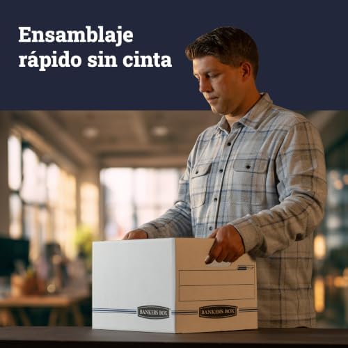 Bankers Box 6-Pack Basic-Duty File Storage Box with Lid, Letter/Legal - Image 3