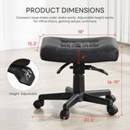 Adjustable Height and Tilt Adjustable Rolling Footrest Stool with Wheels - Image 2