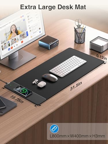 Magnetic Wireless Charging Mouse Pad, 31.5"x15.8" Large Desk Mat - Image 4