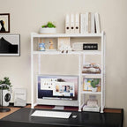 Aetheris Desktop Organizer Shelf, 30" Wooden Office Storage Rack, Display Shelf Rack, 5 Tier Desktop Display Rac, Desk Shelf, Desk Hutch for Computer Monitor - Image 4