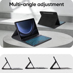 Keyboard Case for Samsung Galaxy Tab S10 Lite/S10 FE/S9 FE 5G 10.9"/S9,Mouse and 7 Color Backlit Keyboard,Pencil Holder, Magnetic Detachable,Premium PU Leather Cover with Auto Sleep/Wake,Black - Image 5