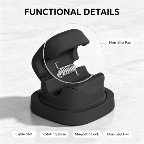 Rotatable Cord Holder for Nightstand 360° Magnetic Cable Clips - Image 6